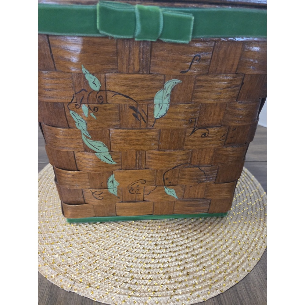 wooden Basketville picnic basket or box purse Vintage - Picture 11 of 14